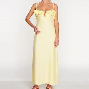 Lush yellow maxi dress Size Large NWT
